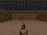 An actual Doom Basic frame from GeneralGameBench's recorded evaluation